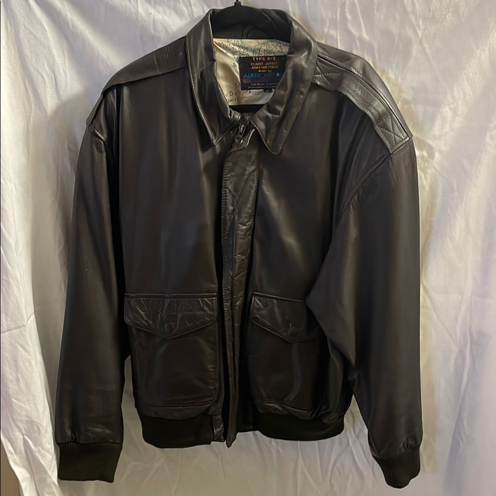 Vintage American Born Dark Brown Type A-2 Leather Jacket